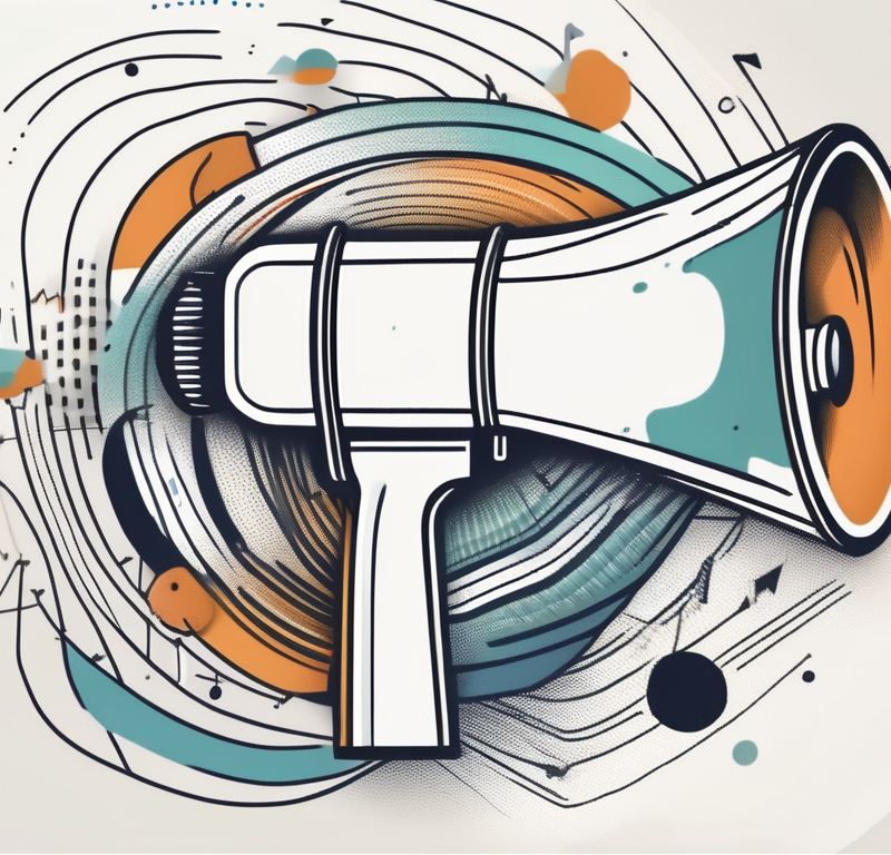 A megaphone emitting sound waves that are reaching out to various icons representing diverse audiences