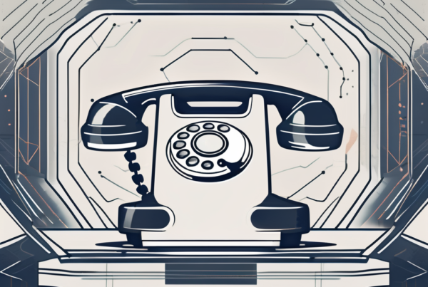 A traditional telephone morphing into a sleek